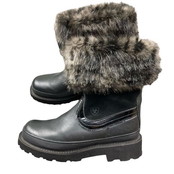 Ariat black fatbaby faux fur boots - Picture 1 of 7